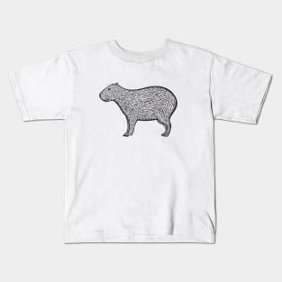 Capybara Ink Art - light colors Kids T-Shirt